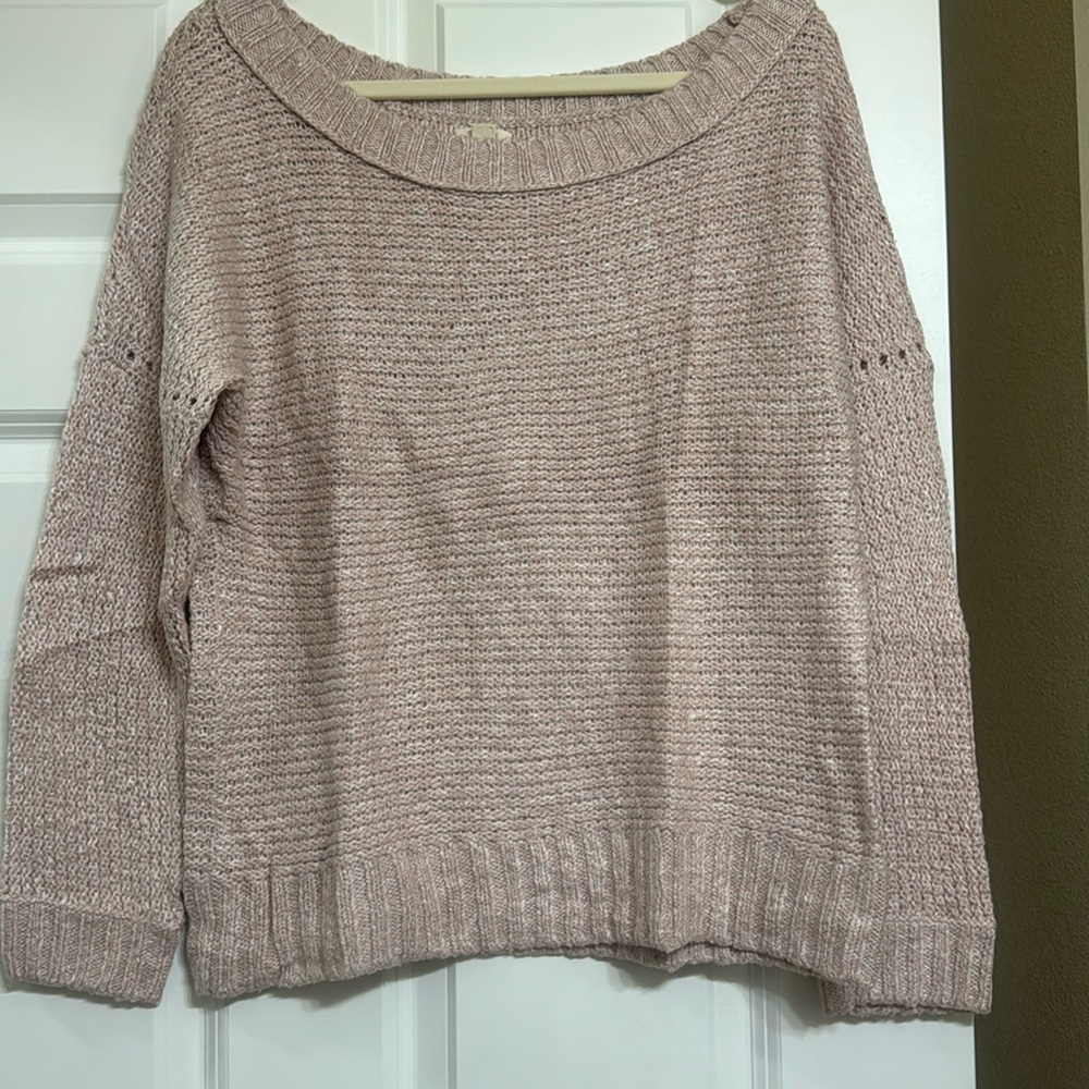 Aerie XL light pink knit thick sweater